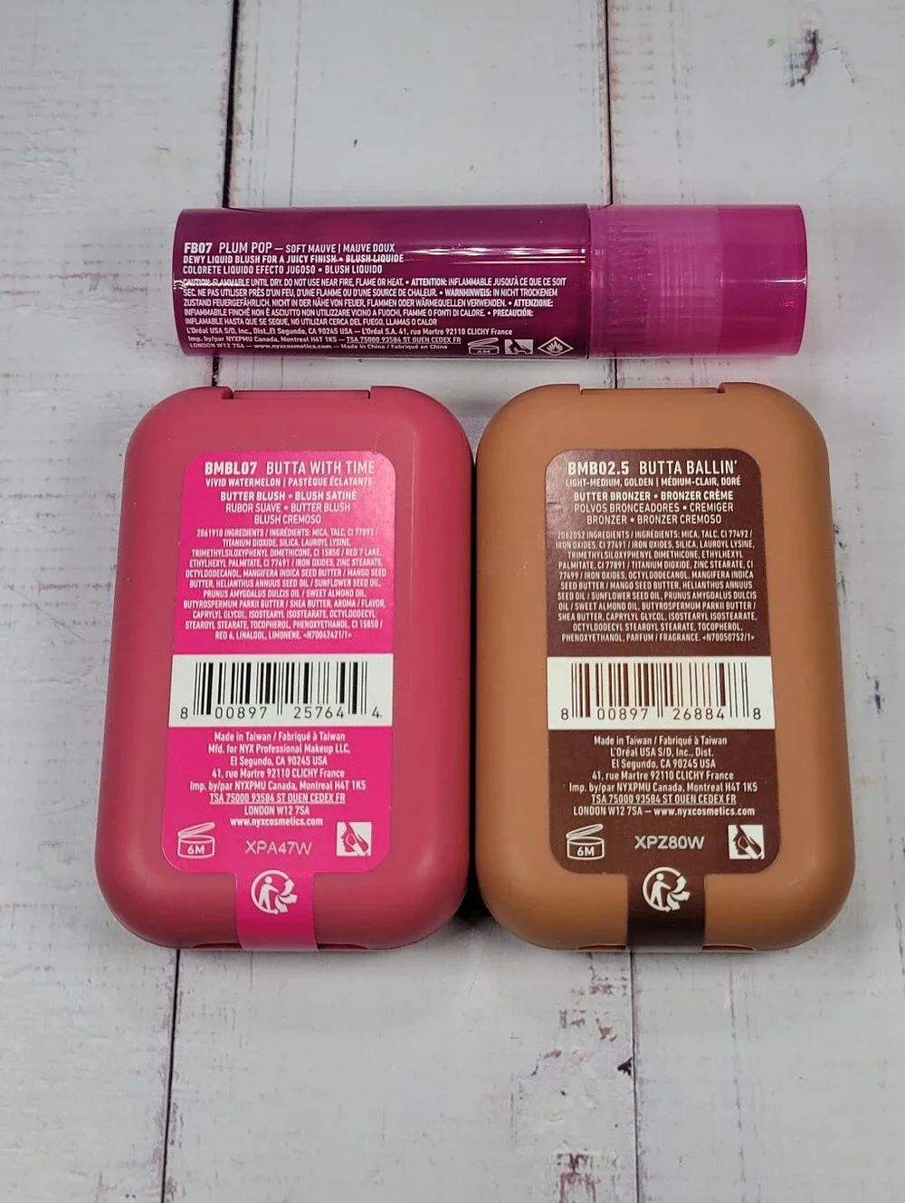 NYX Fat Cheeks Dewy Liquid Blush & Buttermelt Blush & Bronzer Bundle NEW!